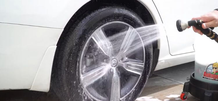 Use a clean microfiber cloth to dry the wheels and prevent water spots from forming.